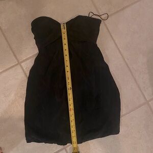 Vintage Nicole Miller mini black strapless dress sweetheart neckline